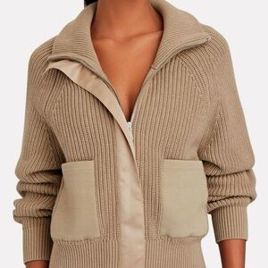 Varley Tan zip up sweater